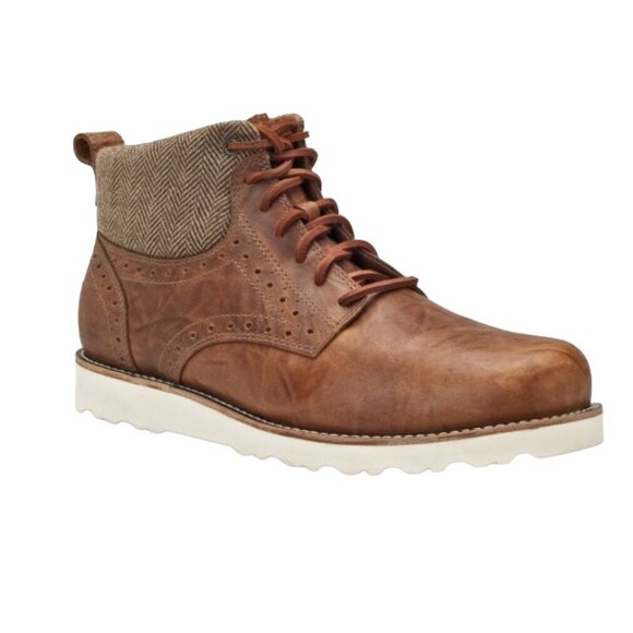 UGG Other - Ugg 3239 Brown Leather Wingtip Shearling Lined Vibram Sole Chukka Boots Size 12